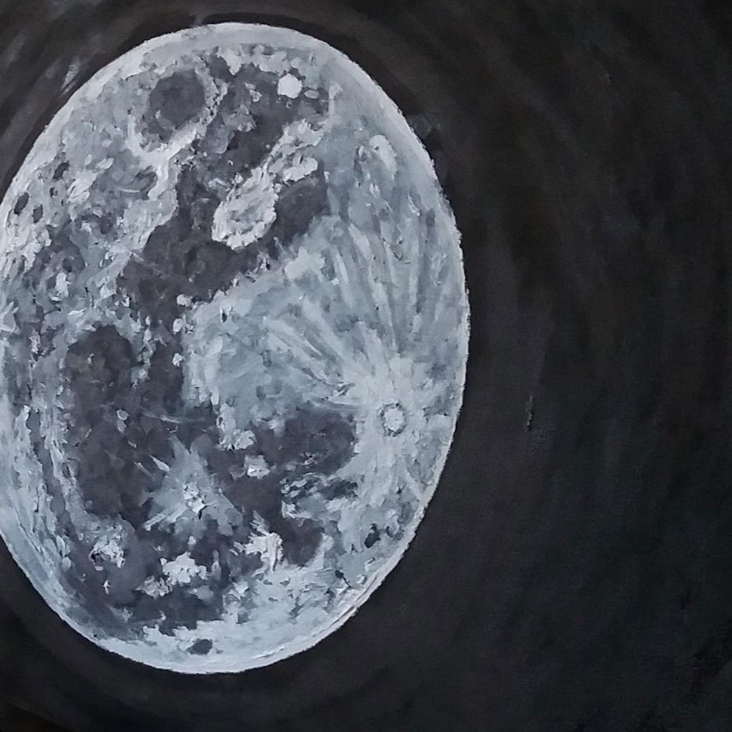 The Moon - 3x2 Feet Original Oil Canvas Painting